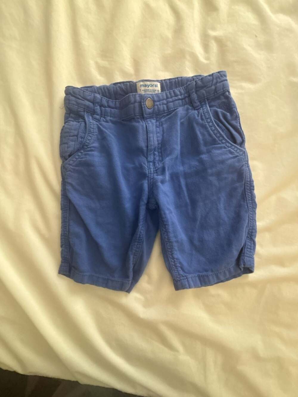 Mayoral Boys Blue Casual Chino Shorts Size 7